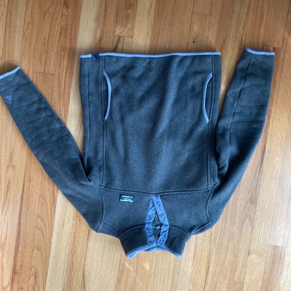 L.L. Bean Sweater Fleece Pullover Olive Green Turtleneck - Picture 4 of 6